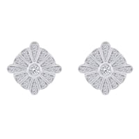 Strieborné náušnice plné lab-grown diamantov Melveen