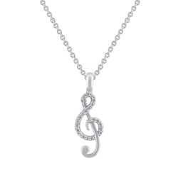 Zlatý prívesok s lab-grown diamantom v tvare husľového kľúča Loena