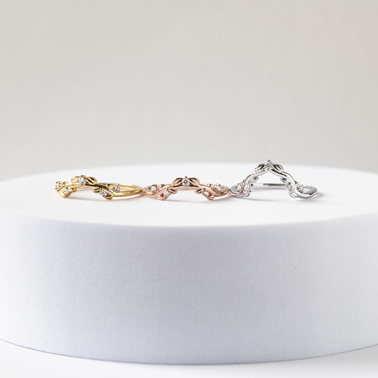 Vykrojený prsteň v tvare vetvičky s diamantmi Cuan 141388