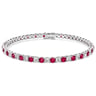 Tenisový náramok s lab-grown rubínmi a diamantmi Vekic