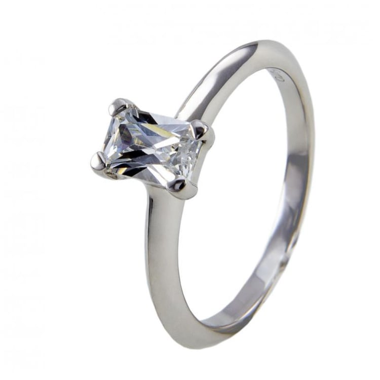 Zlatý zásnubný prsteň s diamantom Luneta