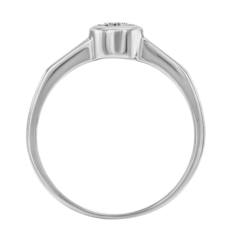 Zlatý zásnubný prsteň s diamantom 30154