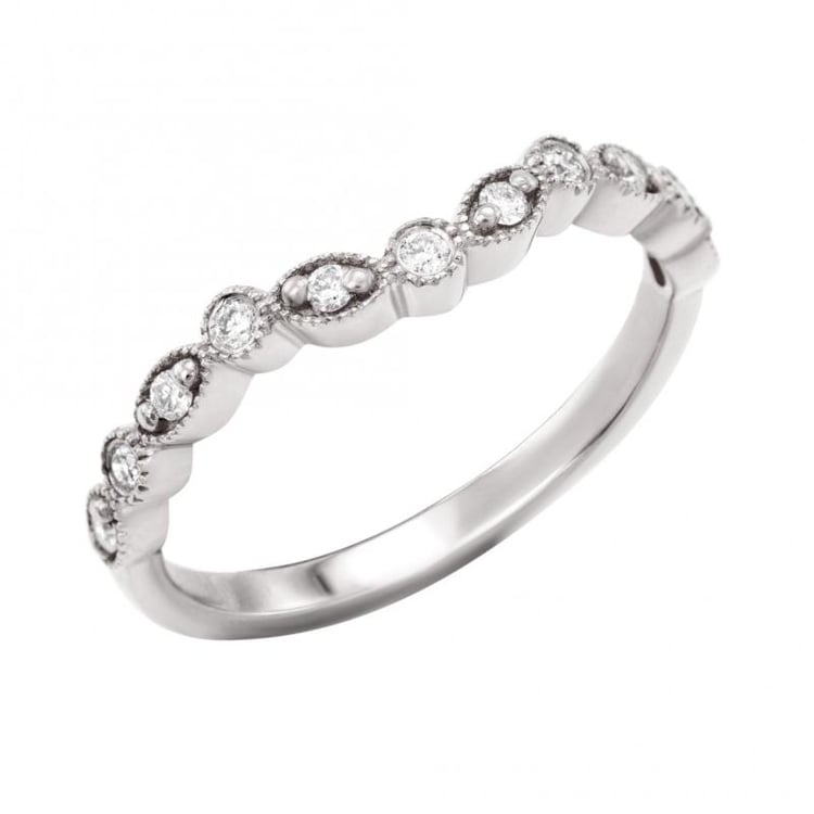 Prsteň z bieleho zlata 24456