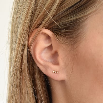 Drobné náušnice s diamantmi Sylvi