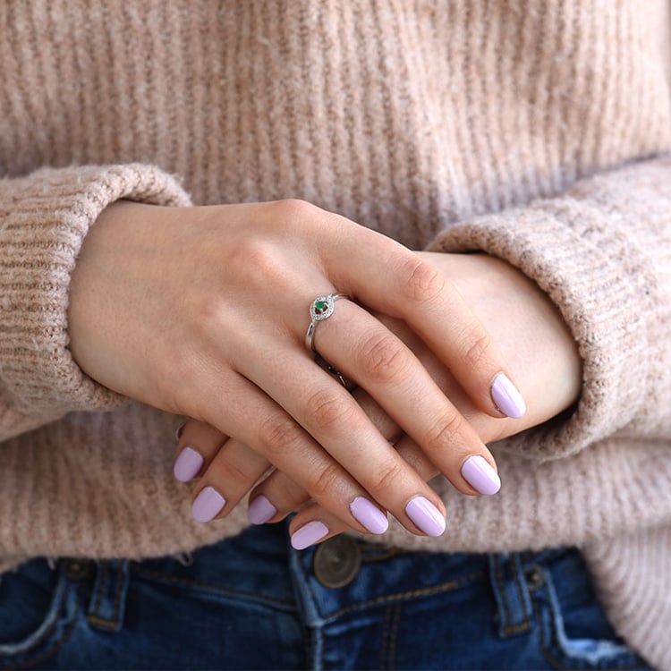 Prsteň so smaragdom a diamanty 78201