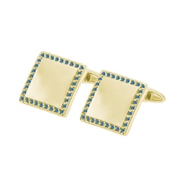 Manžetové gombíky zo zlata s modrými diamantmi Baine