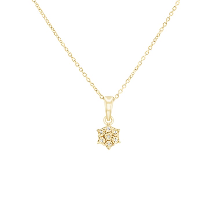 Decentný diamantový prívesok zo žltého zlata 80542
