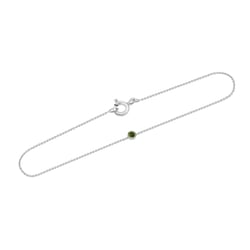 Zlatý minimalistický náramok so zeleným diamantom Lepio