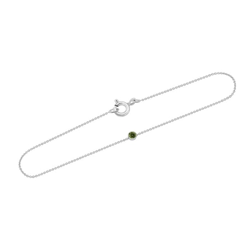 Zlatý minimalistický náramok so zeleným diamantom Lepio