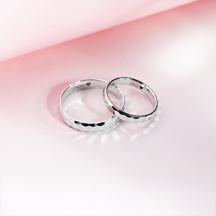 Zlaté tepané svadobné obrúčky Patton 150244