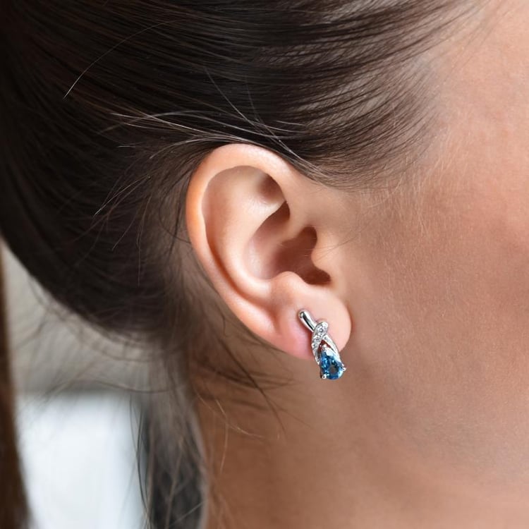 Strieborné náušnice s topásmi 42286