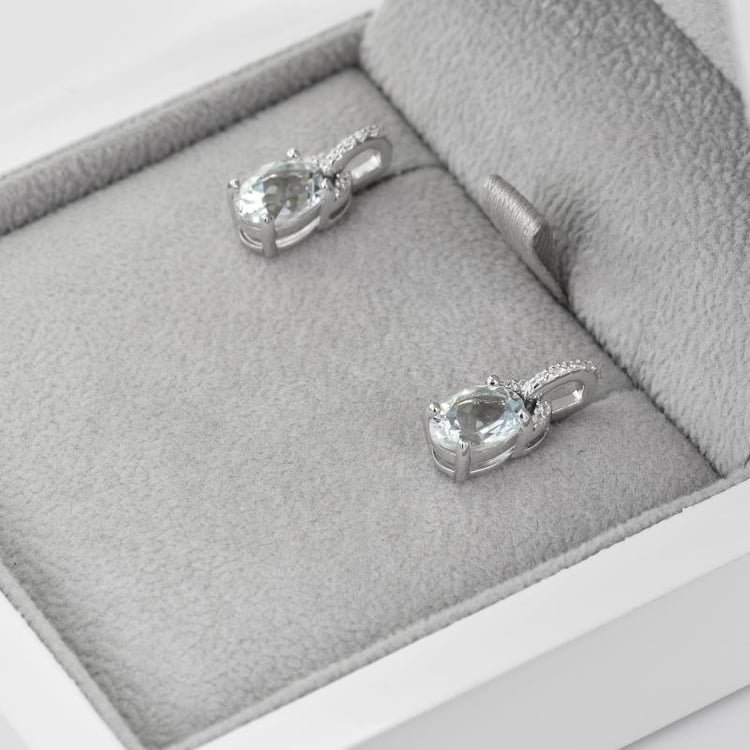 Akvamarínové náušnice 40781