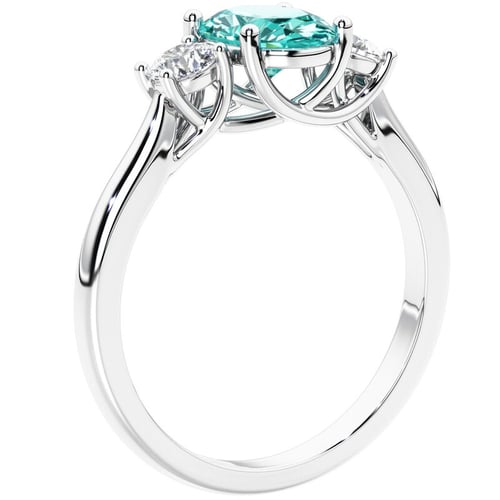 Zlatý prsteň s lab-grown paraiba turmalínom a diamantmi Brink