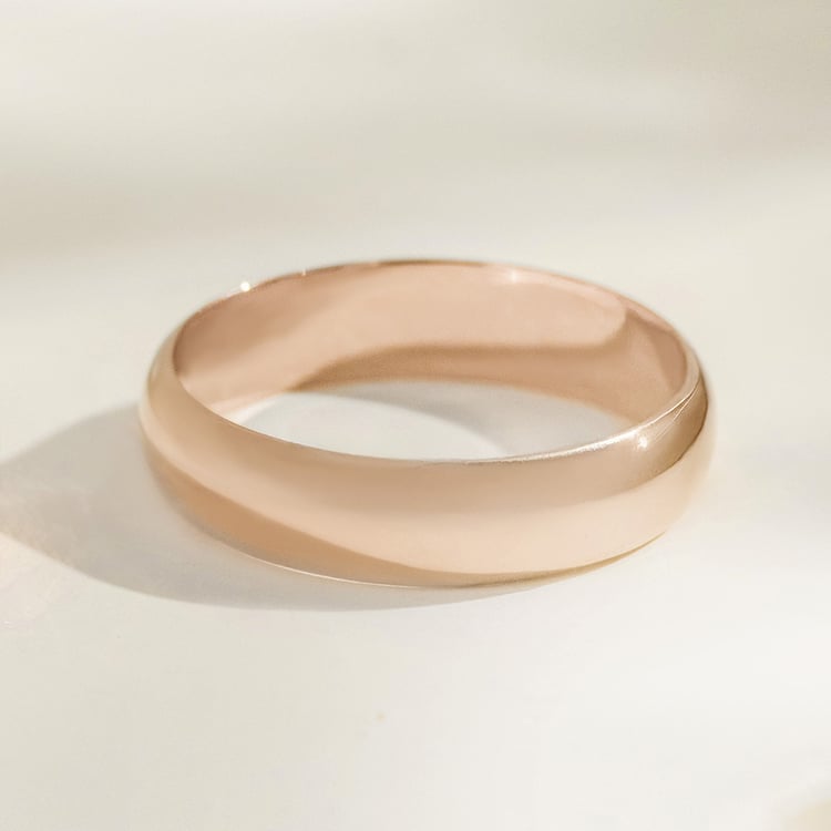 Pologuľaté svadobné prstene zo zlata vo farbe hazelnut Amma 163732