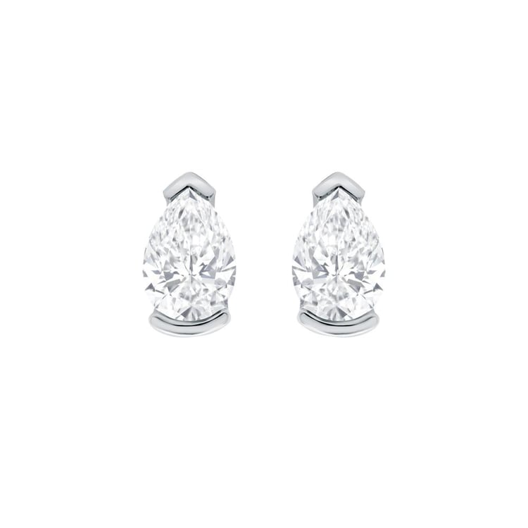 Minimalistické zlaté napichovacie náušnice s pear lab-grown diamantmi Ronja 158918