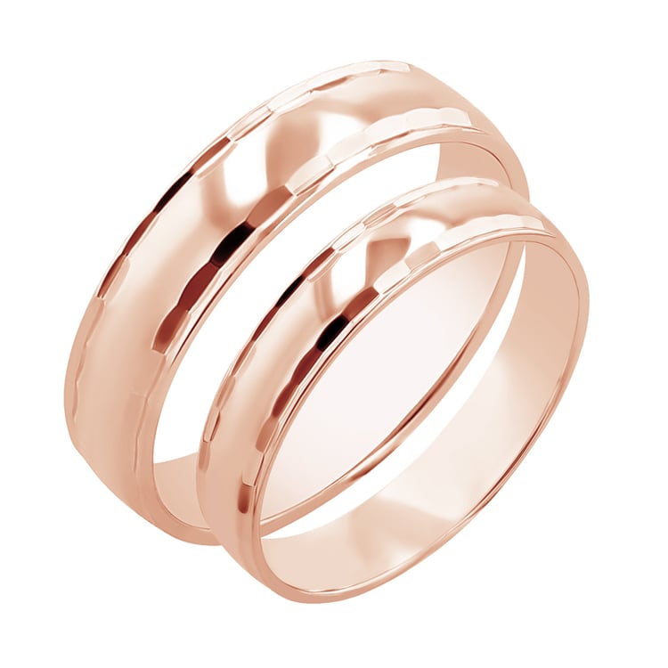 Zlaté obrúčky so zdobenými okrajmi Michalli 117270