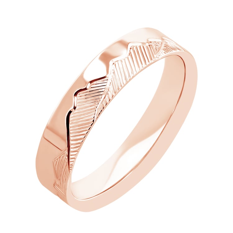 Svadobné obrúčky s ručnou rytinou hôr Jannick 116395