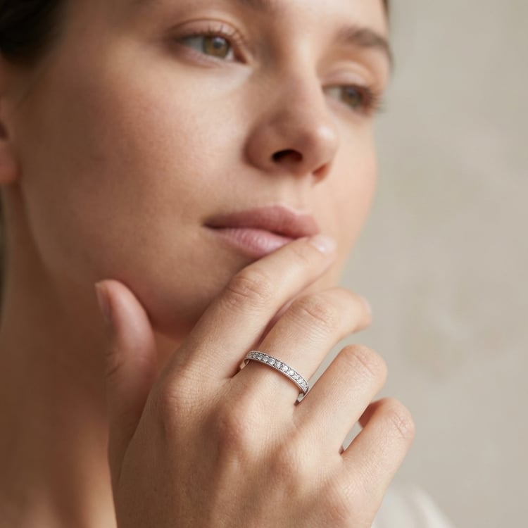 Rozvodový eternity prsteň plný lab-grown diamantov Ronan 166460