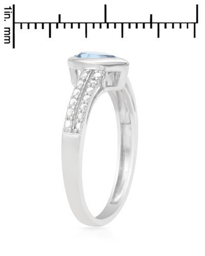 Strieborný prsteň s topásom 1066