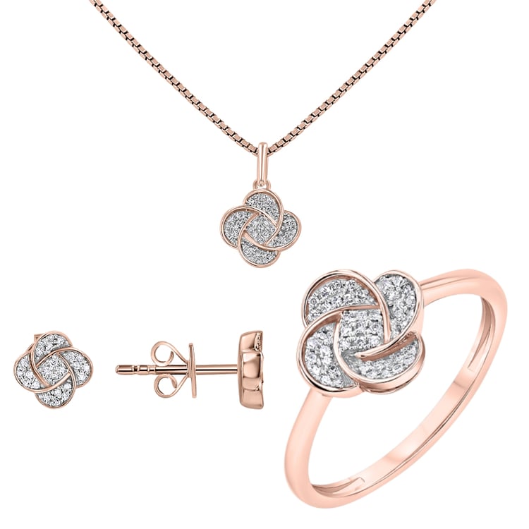 Zlatá kolekcia diamantových šperkov v tvare kvetu princ Iris