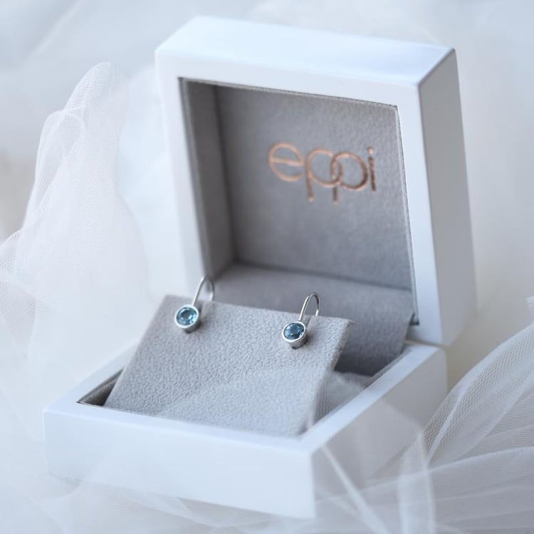 Topasové bezel náušnice 52327