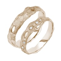 Svadobné obrúčky z orieškového zlata Rock