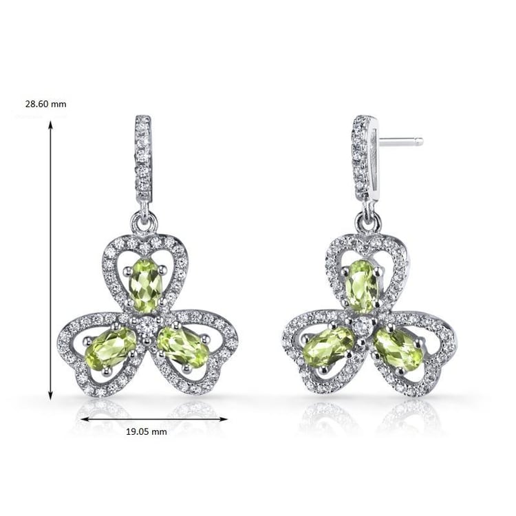 Náušnice s olivínmi Gertrude 8242