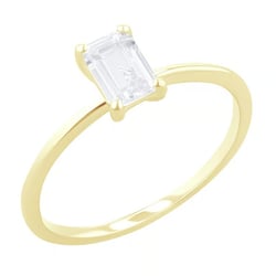 Zásnubný prsteň s emerald 0.51ct IGI certifikovaným lab-grown diamantom Olson