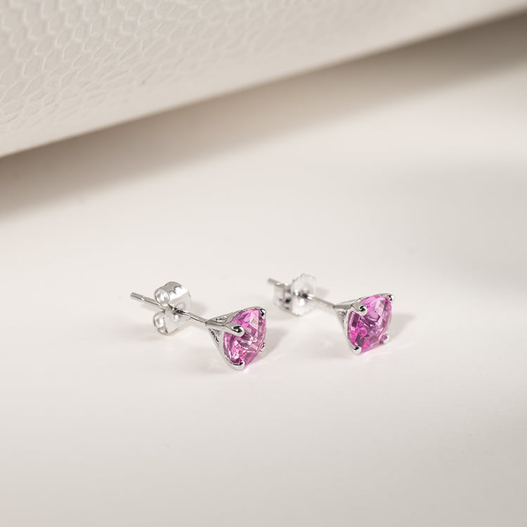 Zlaté náušnice s ružovými zafírmi Frey 134895