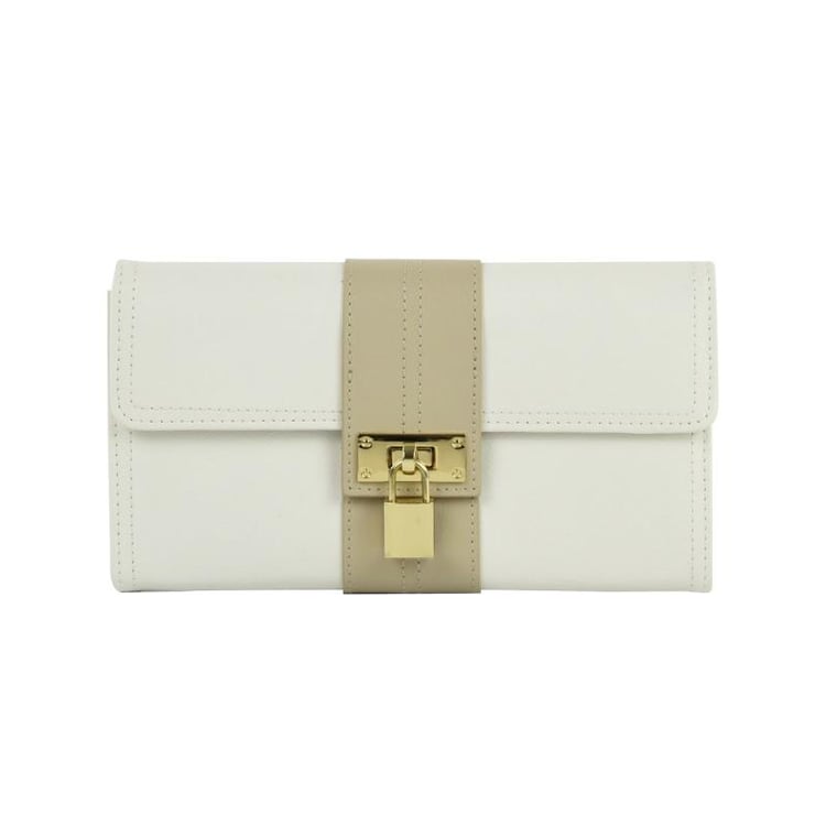 Skladacie cestovné puzdro na šperky biele Valetta