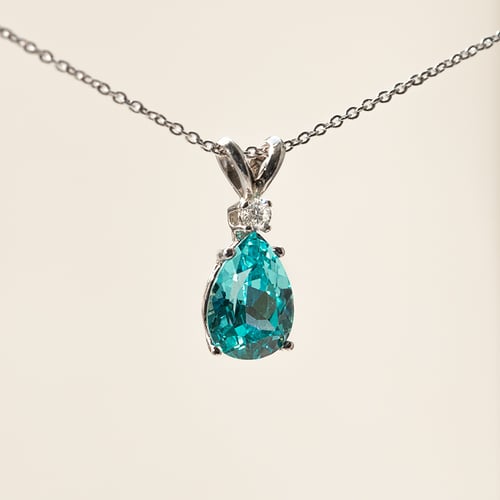Set šperkov s pear lab-grown paraiba turmalínom Keyton