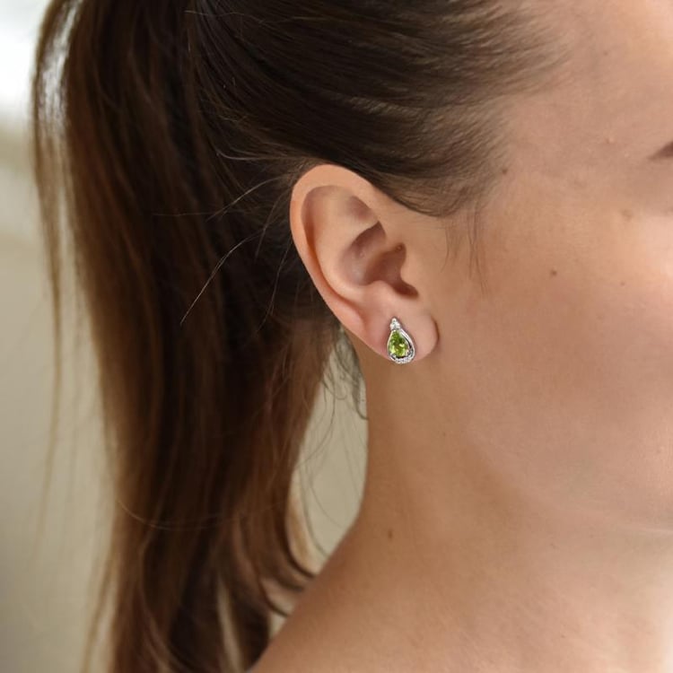 Olivínové náušnice zo striebra 42597