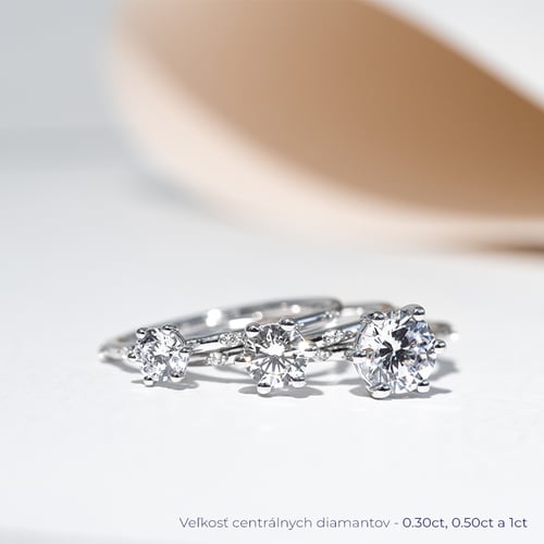 Nežný zásnubný prsteň s lab-grown diamantmi Maisha