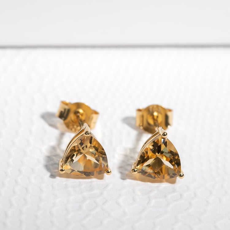 Strieborné náušnice s citrínmi Magni 123845