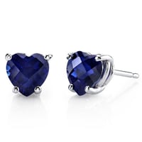 Srdiečkové zafíry v zlatých náušniciach Hettia