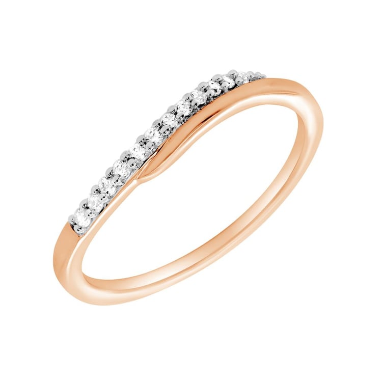 Atypicky zvlnený zlatý prsteň s lab-grown diamantmi Vide 162428