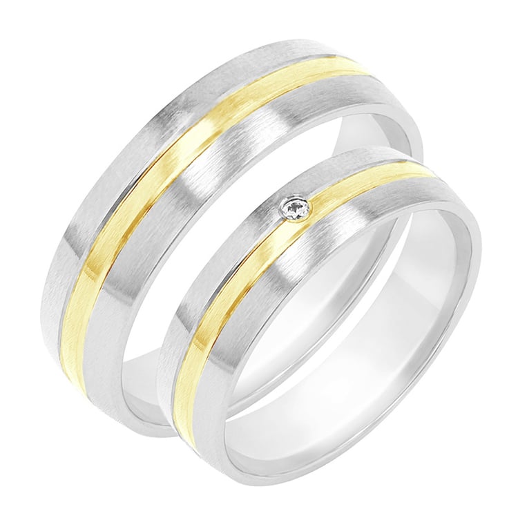 Snubné prstene z kombinovaného zlata 87932