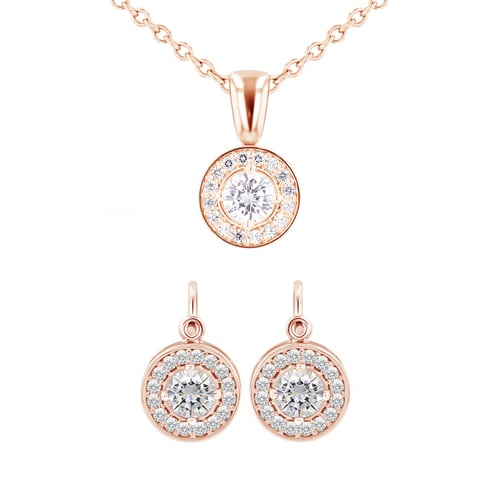Set šperkov s moissanitmi a diamantmi Bain
