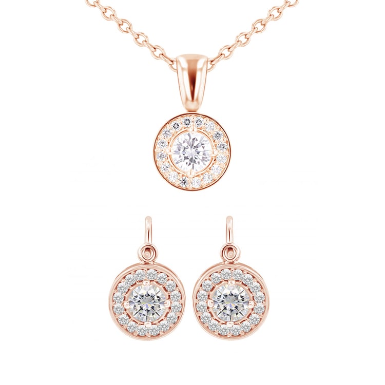 Kolekcia šperkov s moissanitmi a diamantmi Bain 139440