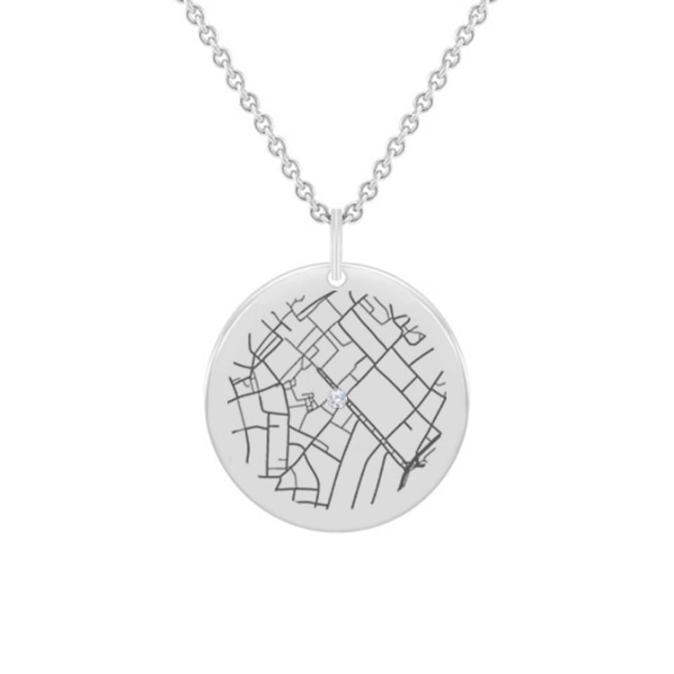 Personalizovaný prívesok z bieleho zlata 89269