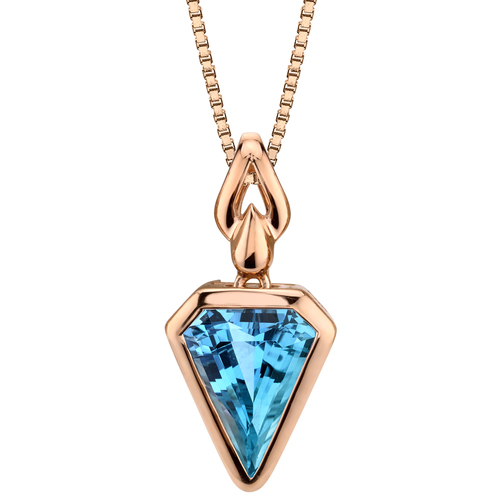 Prívesok z ružového zlata se švajčiarským topáso Anita