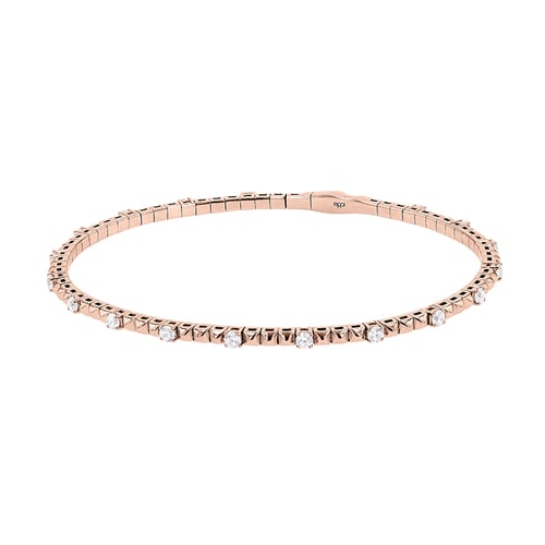 Zlatý flexi náramok s diamantmi Foster