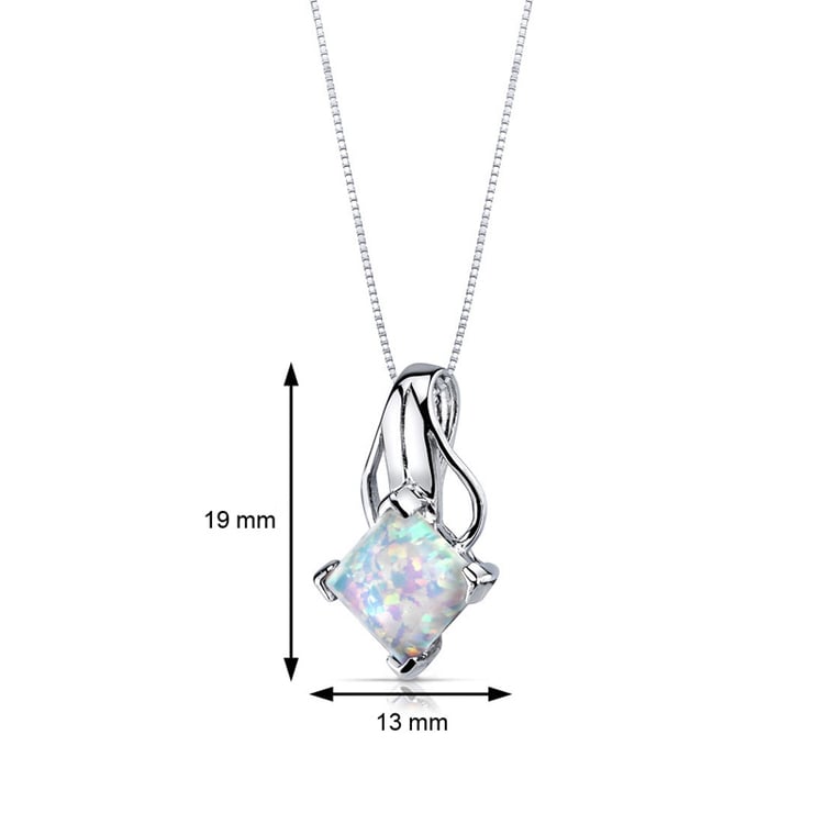 Strieborný náhrdelník s princess bielym opálom Sanaras 18903