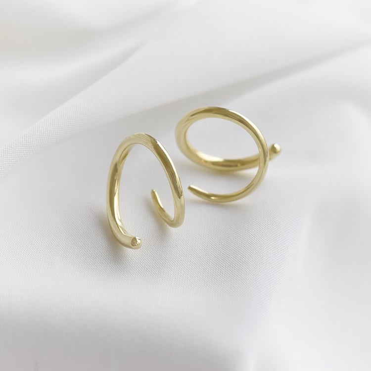 Dizajnové zlaté náušnice 89797