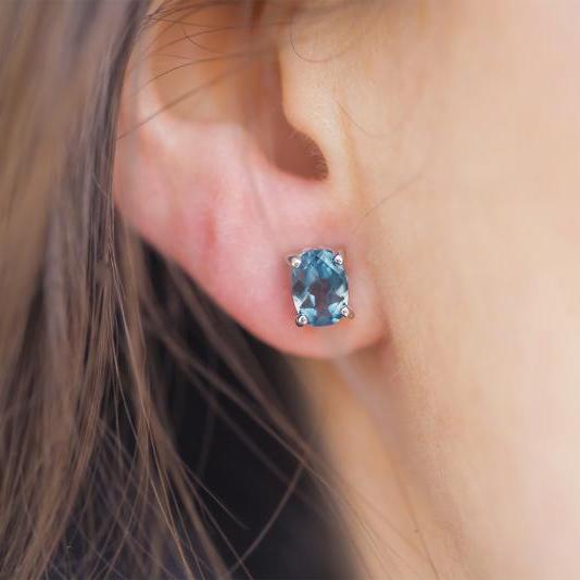 Topásové strieborné náušnice Munka 13977