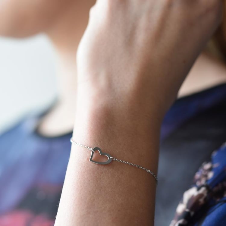 Strieborný romantický náramok 15334