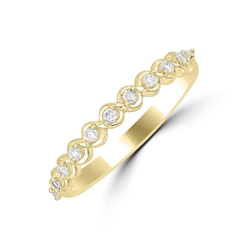 Vintage prsteň s lab-grown diamantmi a pánsky komfortný prsteň Lyssa