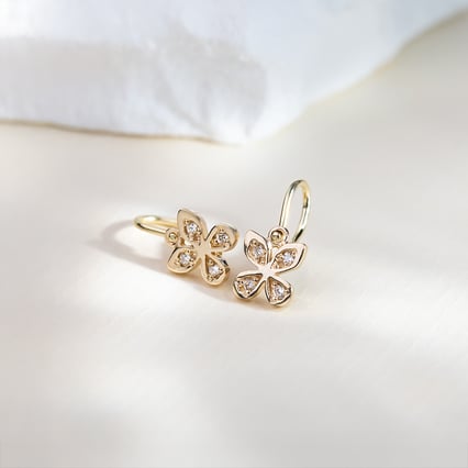 Zlaté detské náušnice v tvare motýlika Madeleine