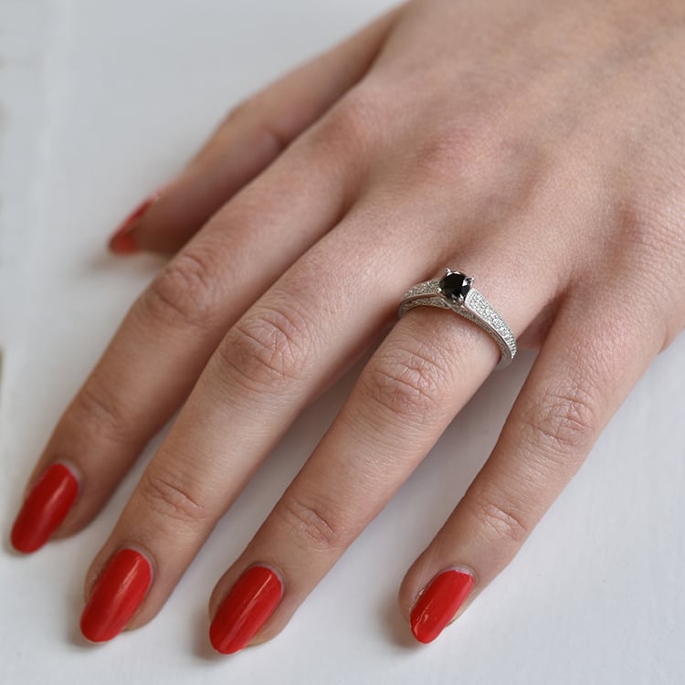 Prsteň z bieleho zlata 42044