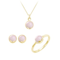 Zlatý set šperkov s cabochon ruženínom Lyric